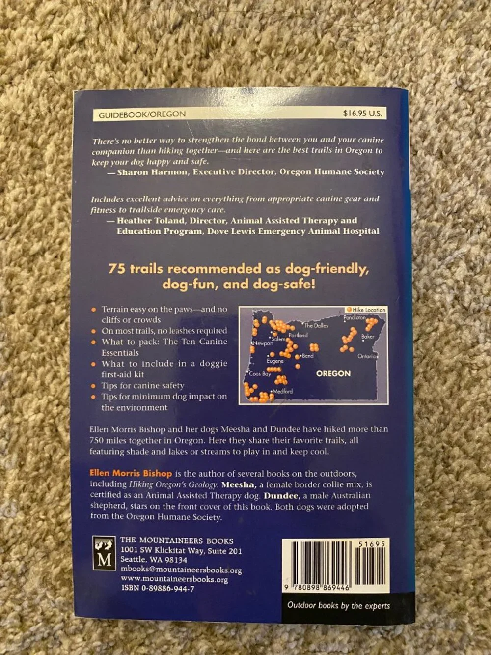 Best Hikes with Dogs: Oregon by Ellen Morris Bishop 75 Trails 1st Edition 2004